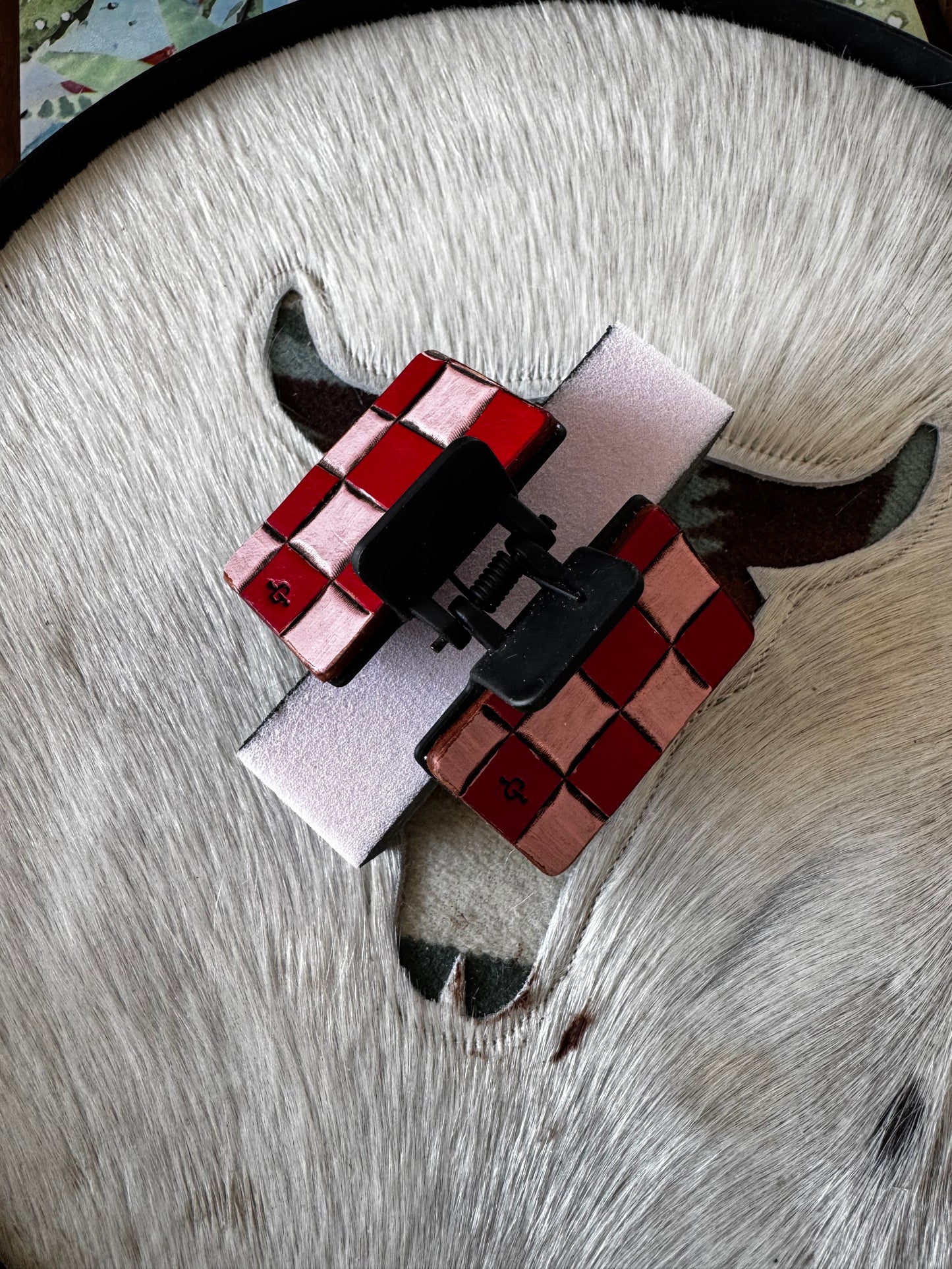 Checkered Hair Clip (small)