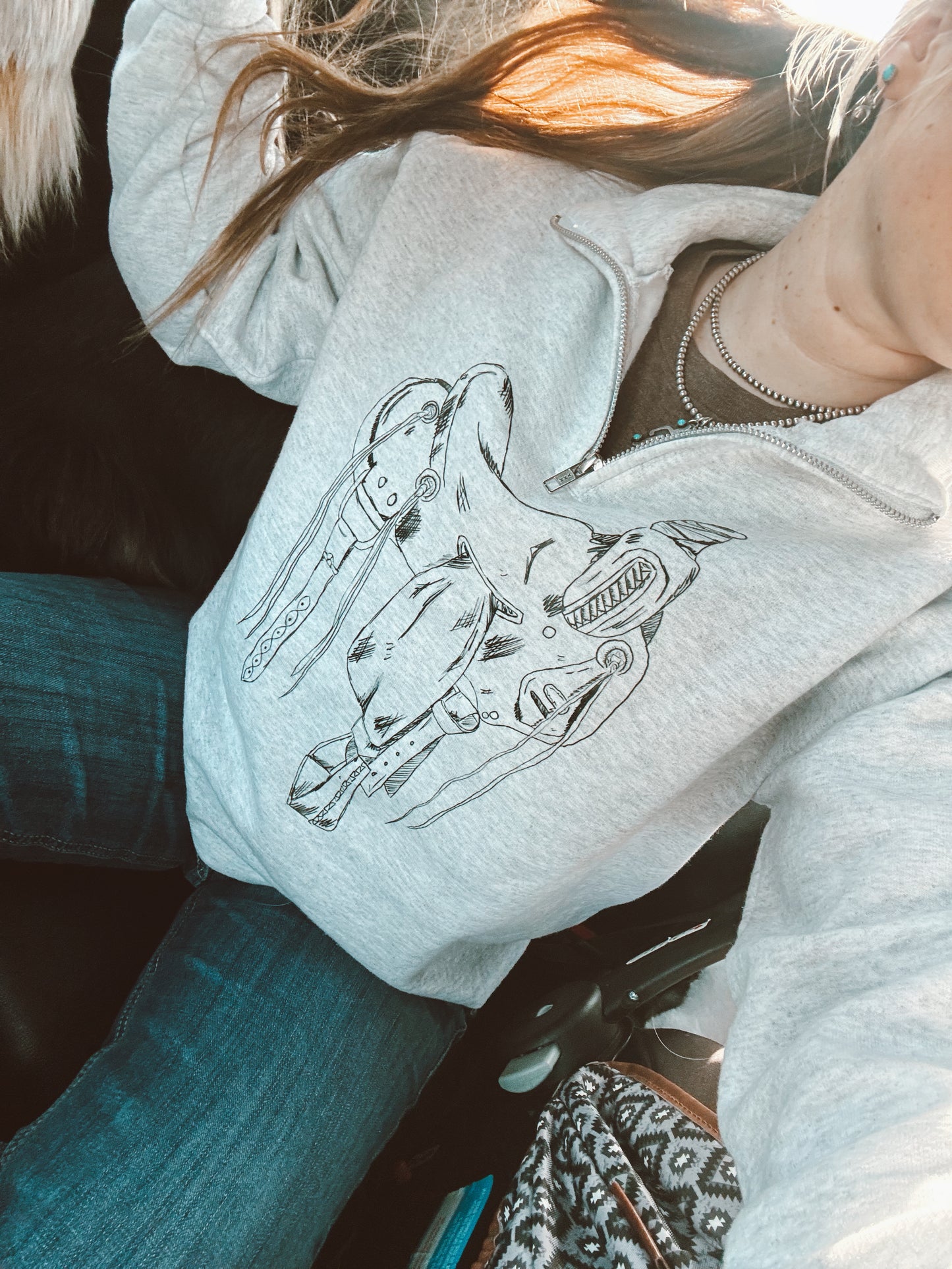 Saddle Sketch Quarter Zip