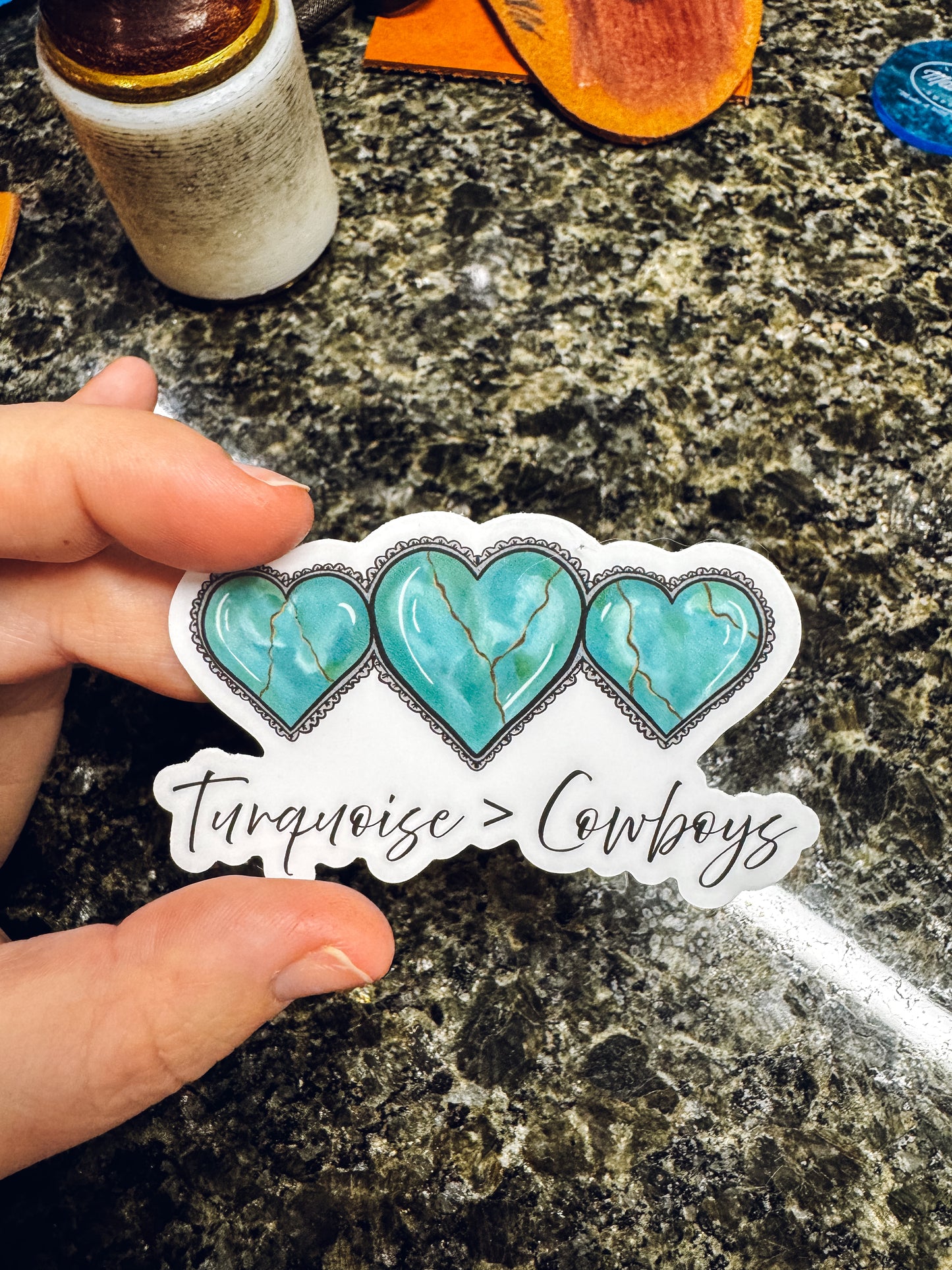 Turquoise > Cowboys Sticker