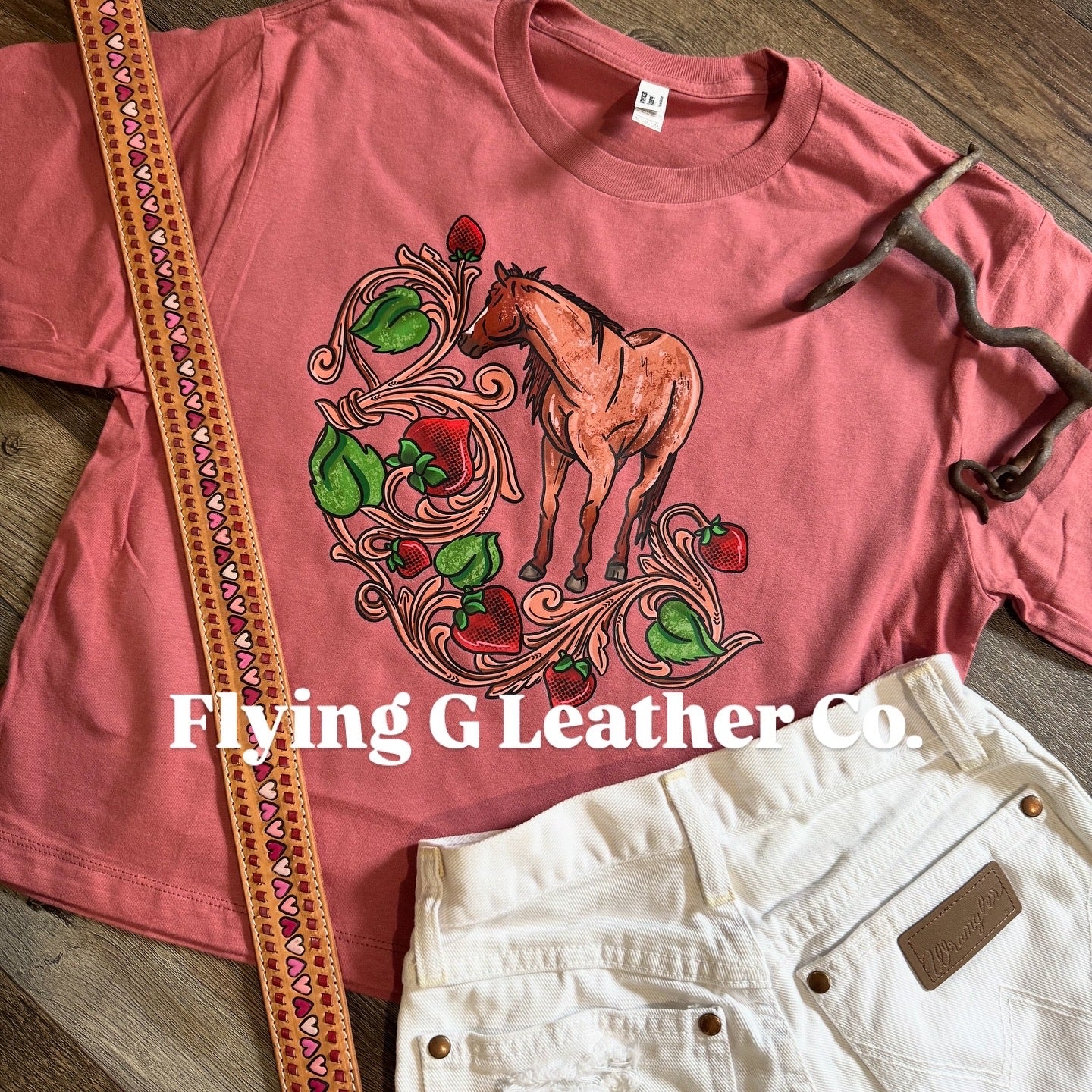 Strawberry Roan Crop Tee