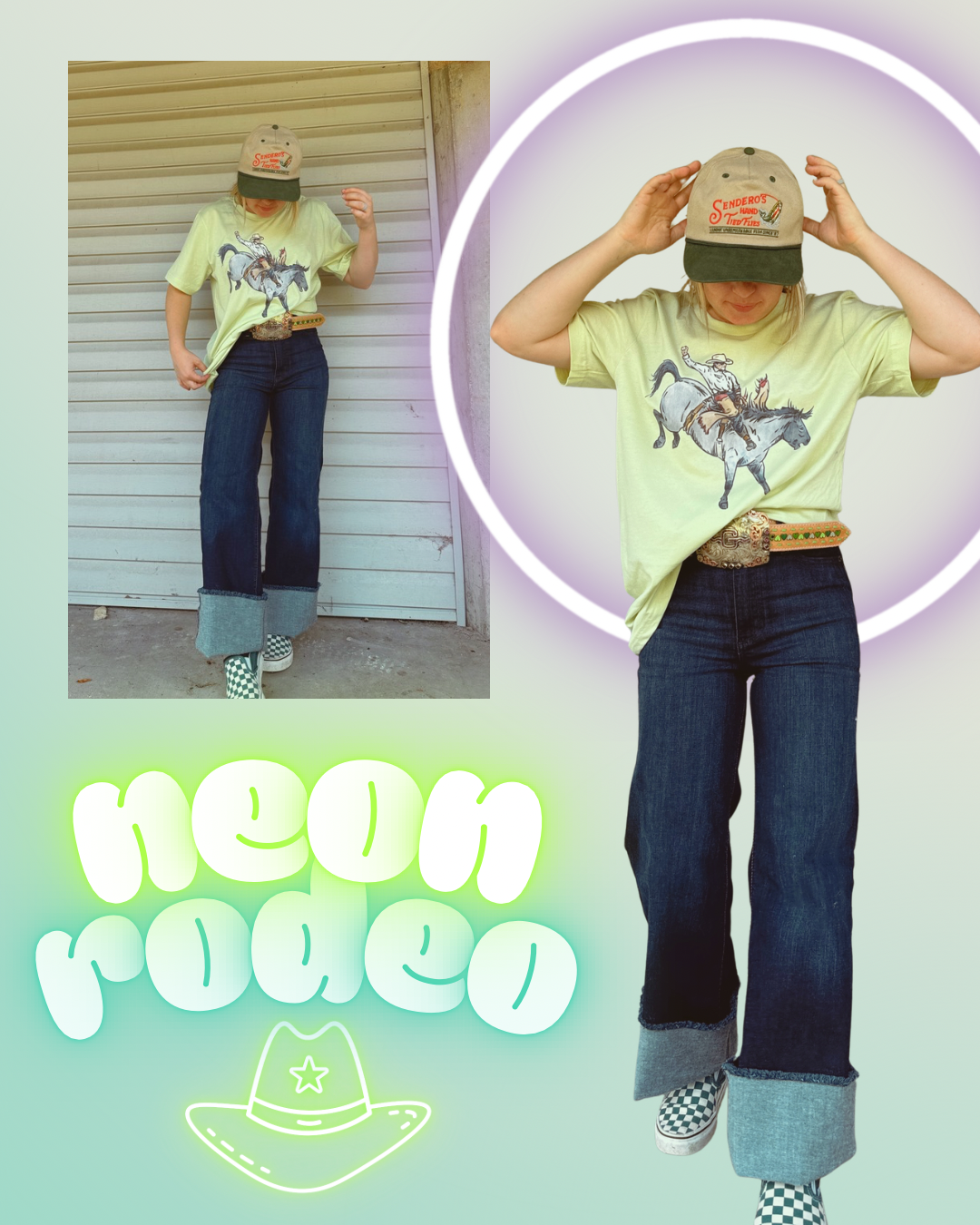 Neon Bareback Tee (Lime Green)