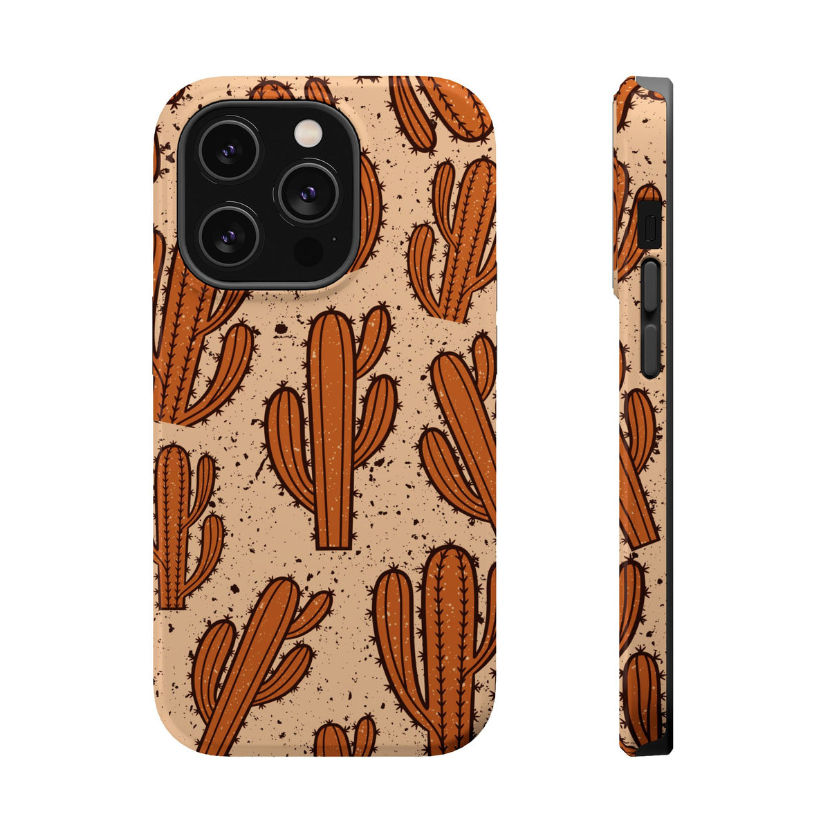 Cactus Pattern Magnetic Impact Phone Case — Shockproof Desert Design