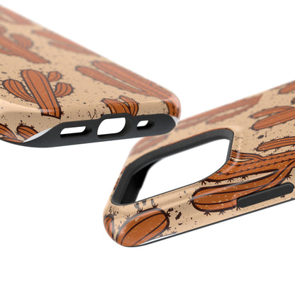 Cactus Pattern Magnetic Impact Phone Case — Shockproof Desert Design