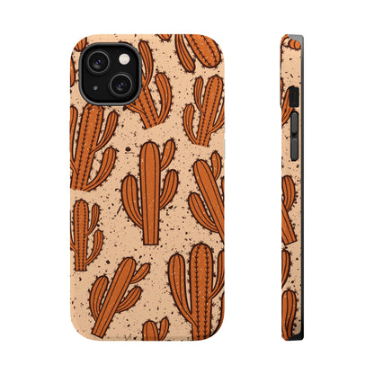Cactus Pattern Magnetic Impact Phone Case — Shockproof Desert Design