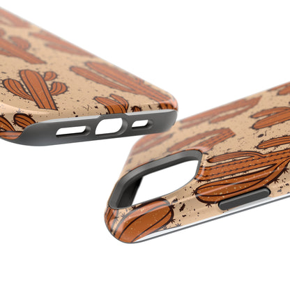 Cactus Pattern Magnetic Impact Phone Case — Shockproof Desert Design
