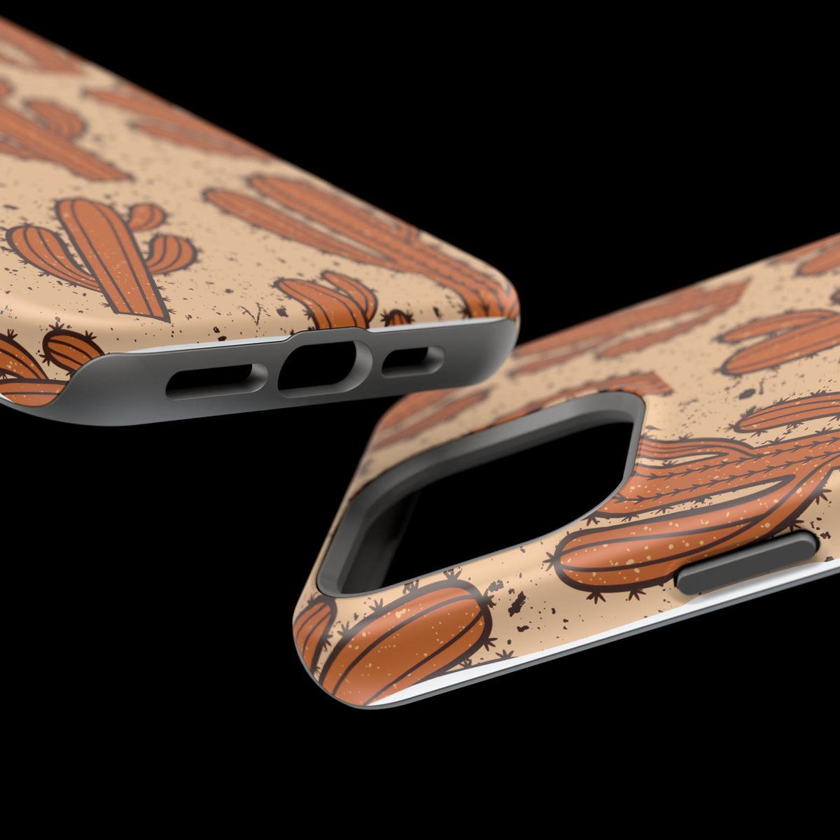 Cactus Pattern Magnetic Impact Phone Case — Shockproof Desert Design