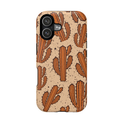 Cactus Pattern Magnetic Impact Phone Case — Shockproof Desert Design