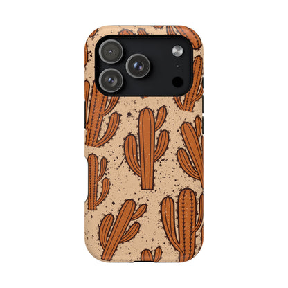Cactus Pattern Magnetic Impact Phone Case — Shockproof Desert Design