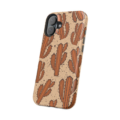 Cactus Pattern Magnetic Impact Phone Case — Shockproof Desert Design