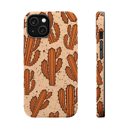 Cactus Pattern Magnetic Impact Phone Case — Shockproof Desert Design