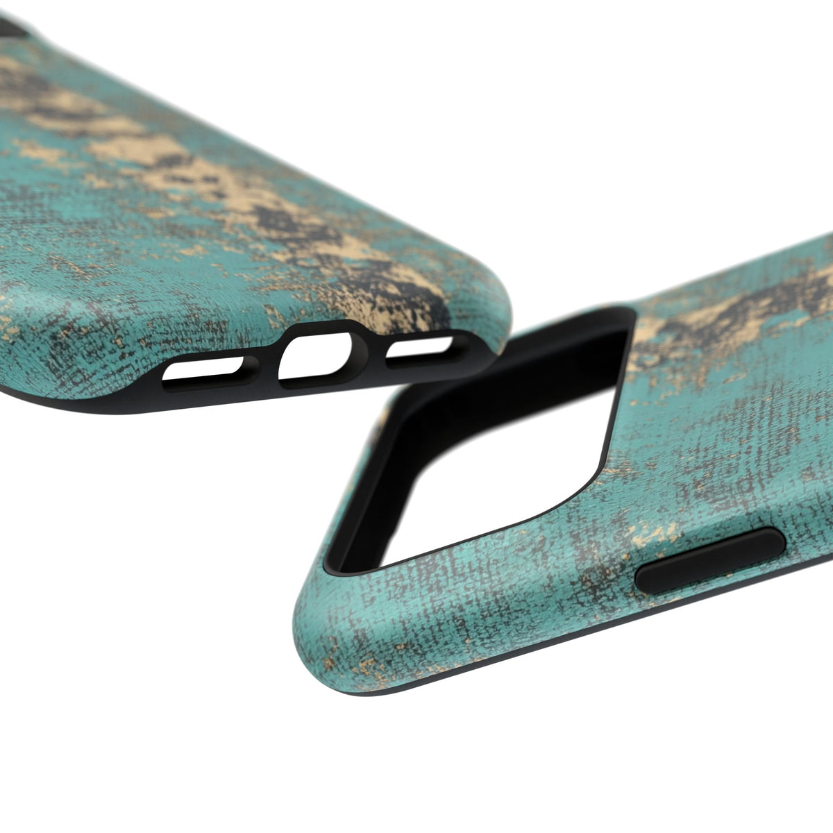 Teal Distressed Stripe Phone Case