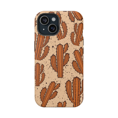 Cactus Pattern Magnetic Impact Phone Case — Shockproof Desert Design