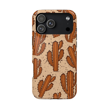 Cactus Pattern Magnetic Impact Phone Case — Shockproof Desert Design