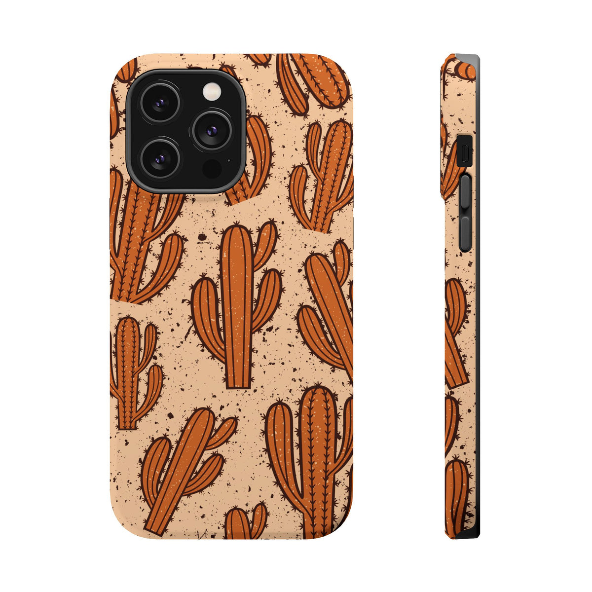 Cactus Pattern Magnetic Impact Phone Case — Shockproof Desert Design