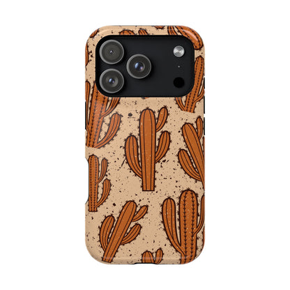 Cactus Pattern Magnetic Impact Phone Case — Shockproof Desert Design