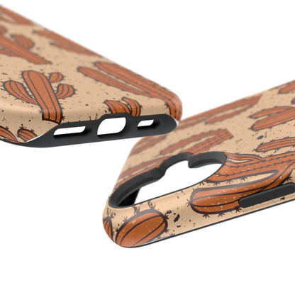 Cactus Pattern Magnetic Impact Phone Case — Shockproof Desert Design