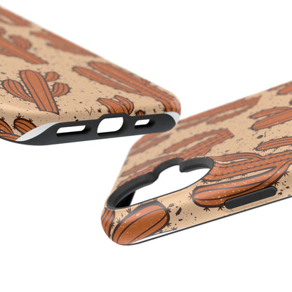 Cactus Pattern Magnetic Impact Phone Case — Shockproof Desert Design