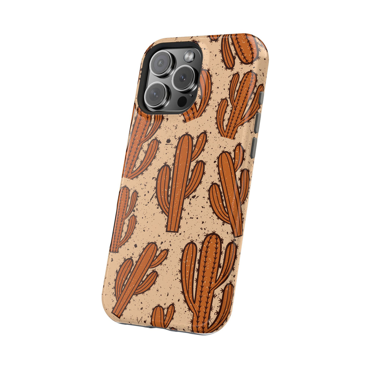 Cactus Pattern Magnetic Impact Phone Case — Shockproof Desert Design