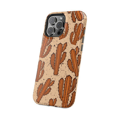 Cactus Pattern Magnetic Impact Phone Case — Shockproof Desert Design