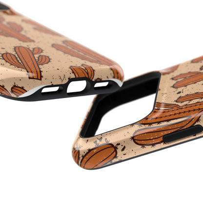 Cactus Pattern Magnetic Impact Phone Case — Shockproof Desert Design