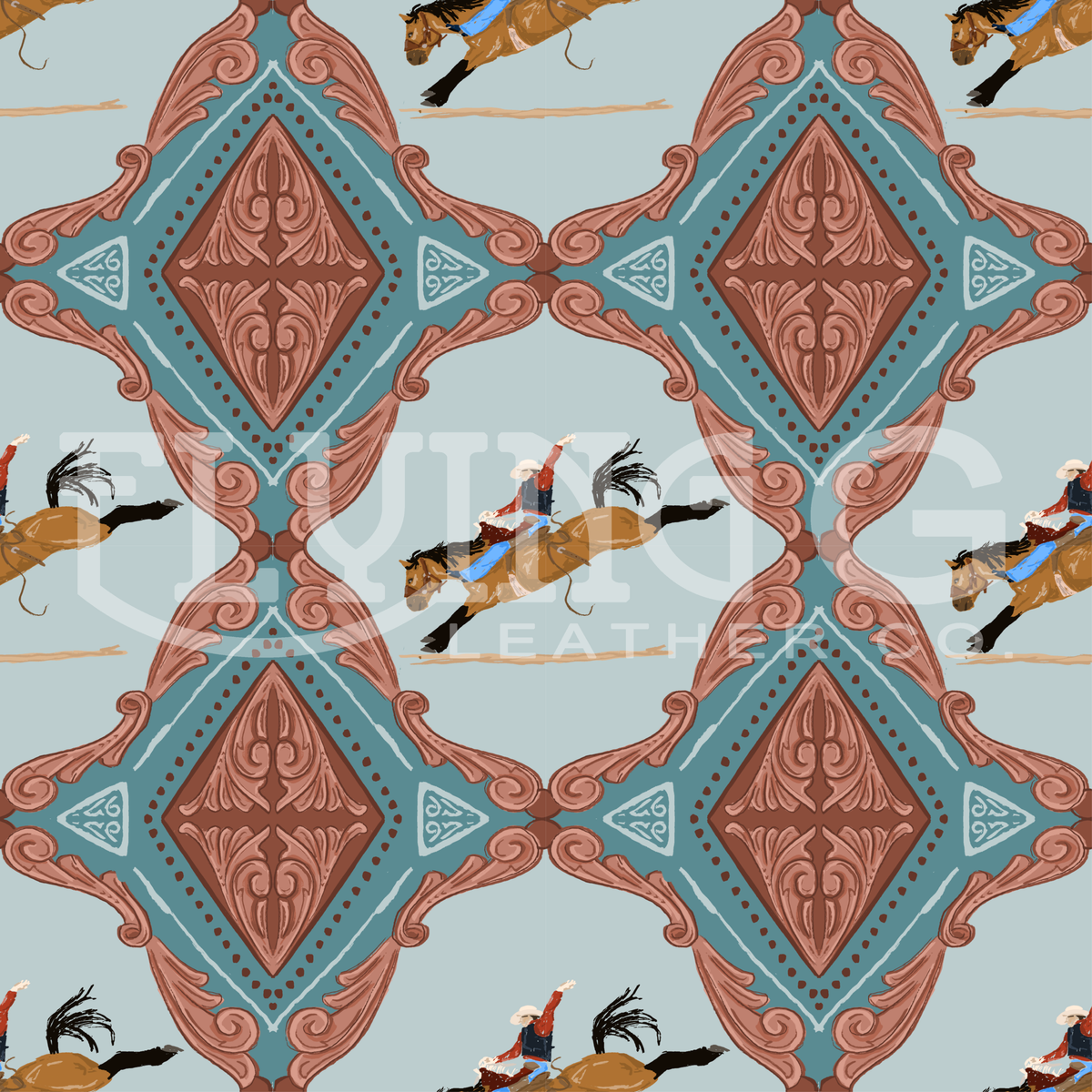 Buckskin & Diamonds Seamless Pattern