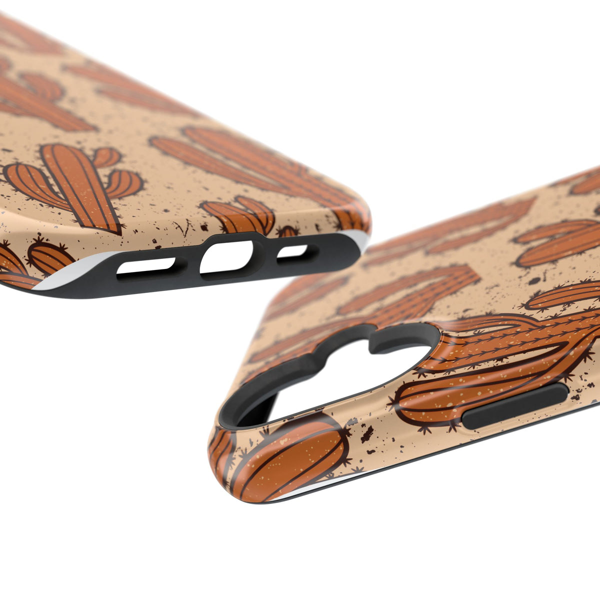 Cactus Pattern Magnetic Impact Phone Case — Shockproof Desert Design