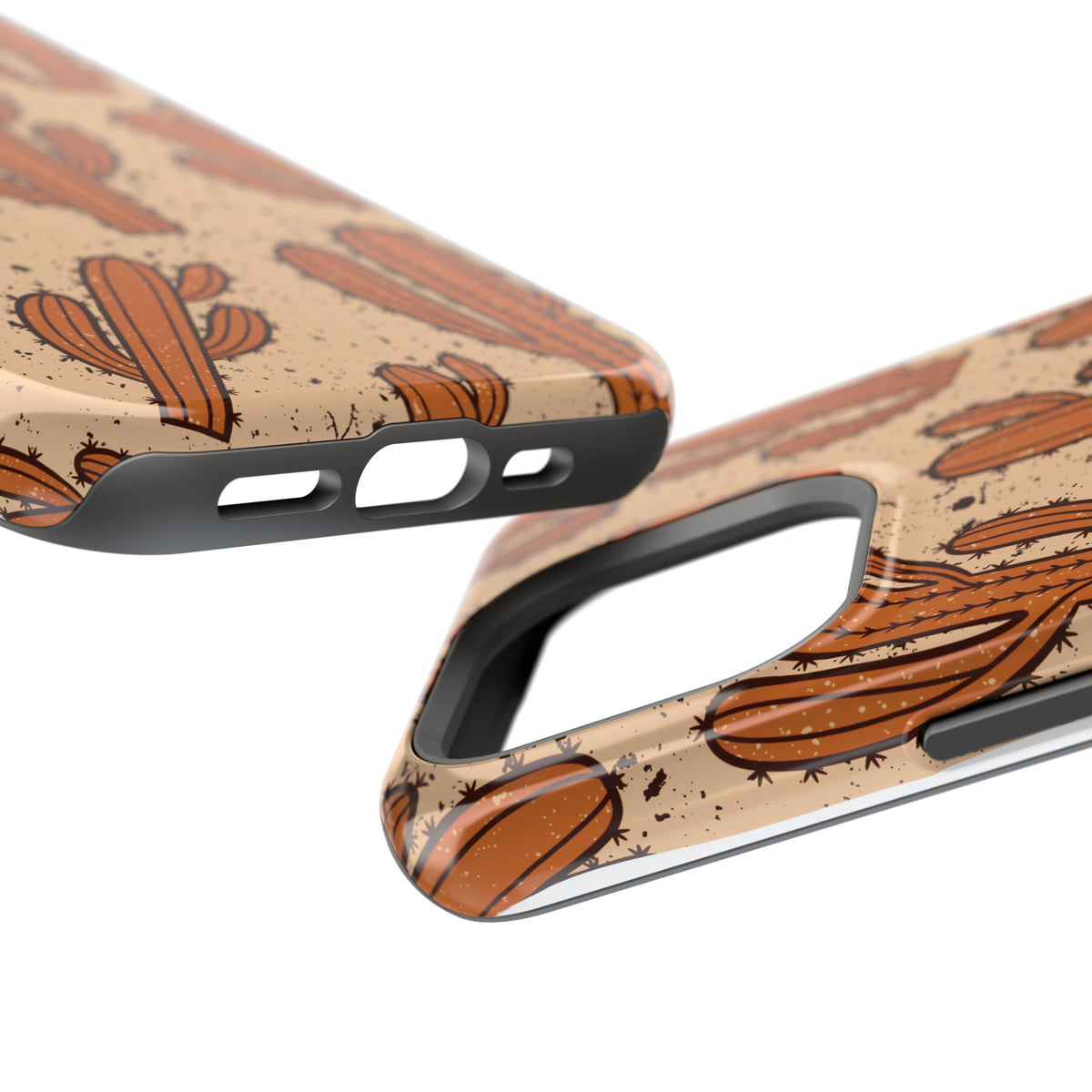 Cactus Pattern Magnetic Impact Phone Case — Shockproof Desert Design