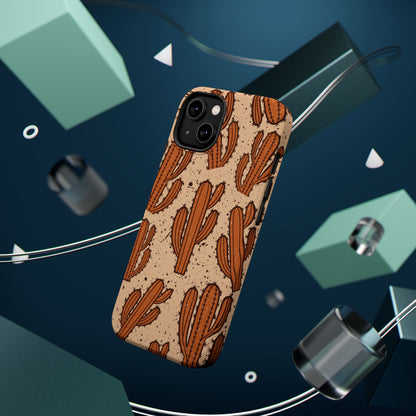 Cactus Pattern Magnetic Impact Phone Case — Shockproof Desert Design
