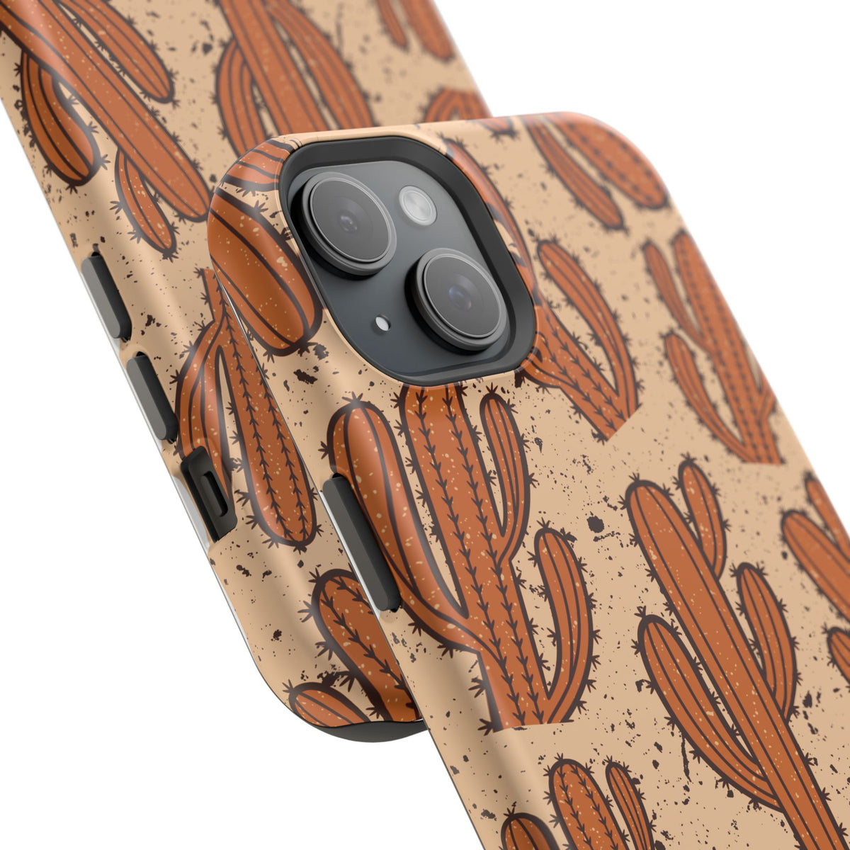 Cactus Pattern Magnetic Impact Phone Case — Shockproof Desert Design