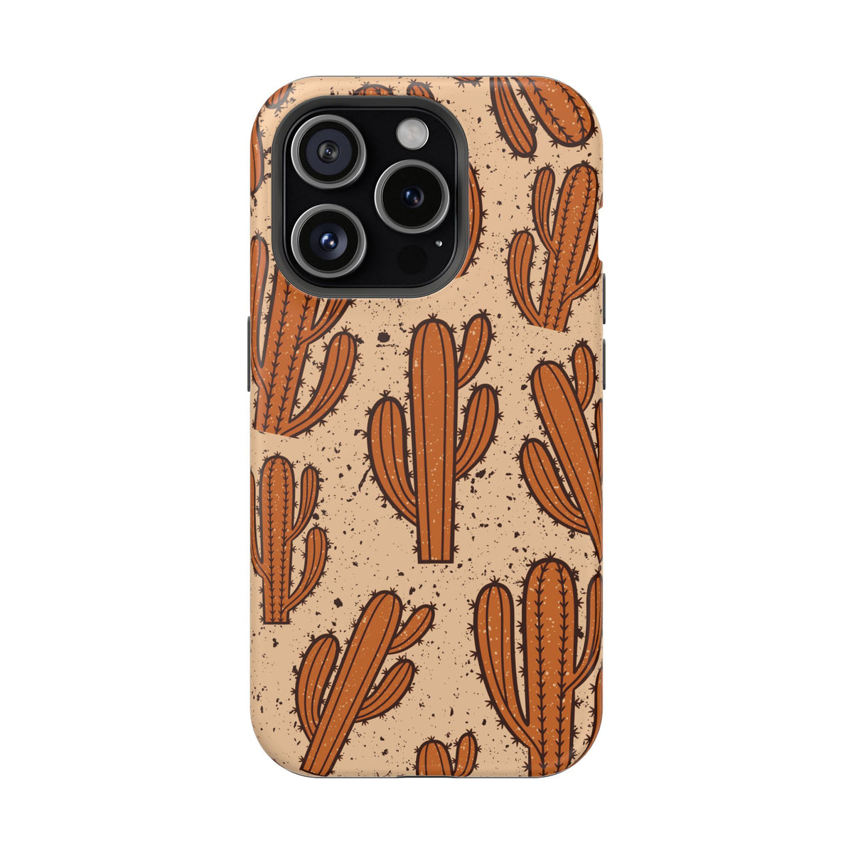 Cactus Pattern Magnetic Impact Phone Case — Shockproof Desert Design