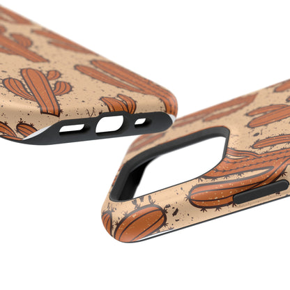 Cactus Pattern Magnetic Impact Phone Case — Shockproof Desert Design