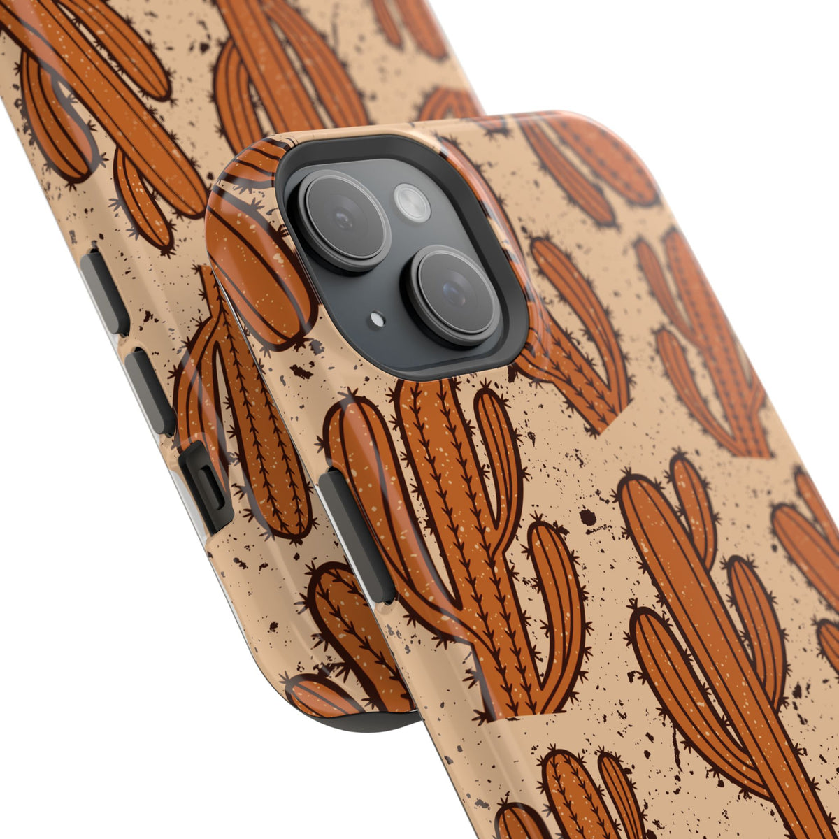Cactus Pattern Magnetic Impact Phone Case — Shockproof Desert Design