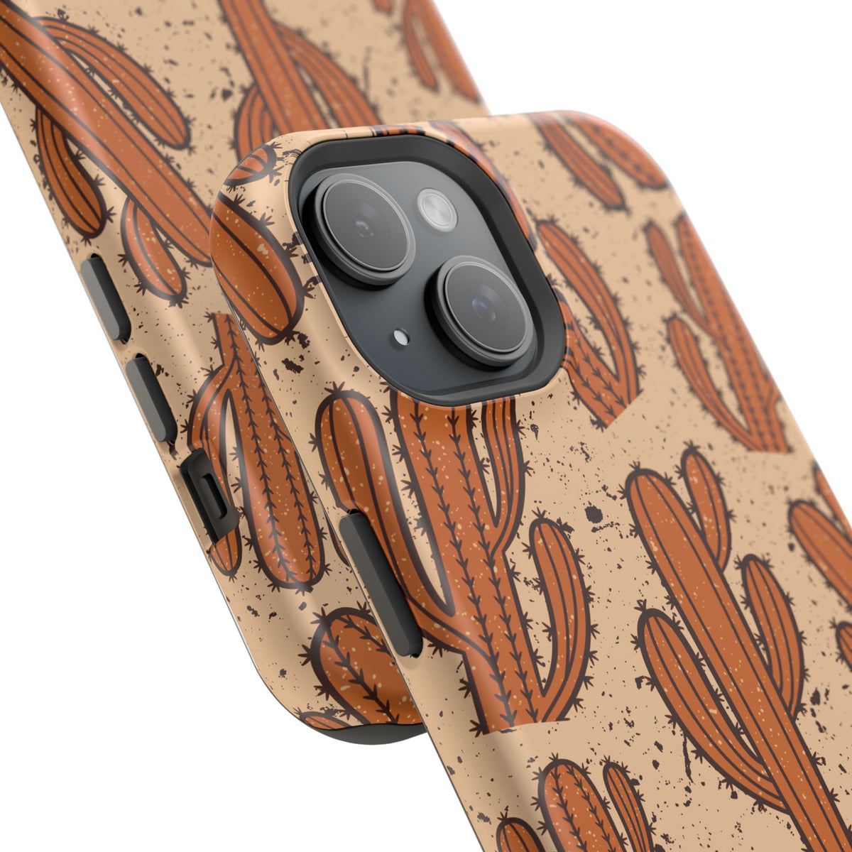 Cactus Pattern Magnetic Impact Phone Case — Shockproof Desert Design