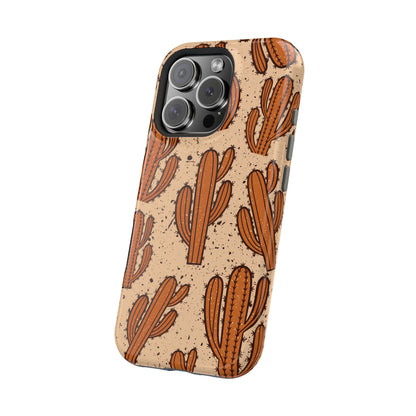 Cactus Pattern Magnetic Impact Phone Case — Shockproof Desert Design