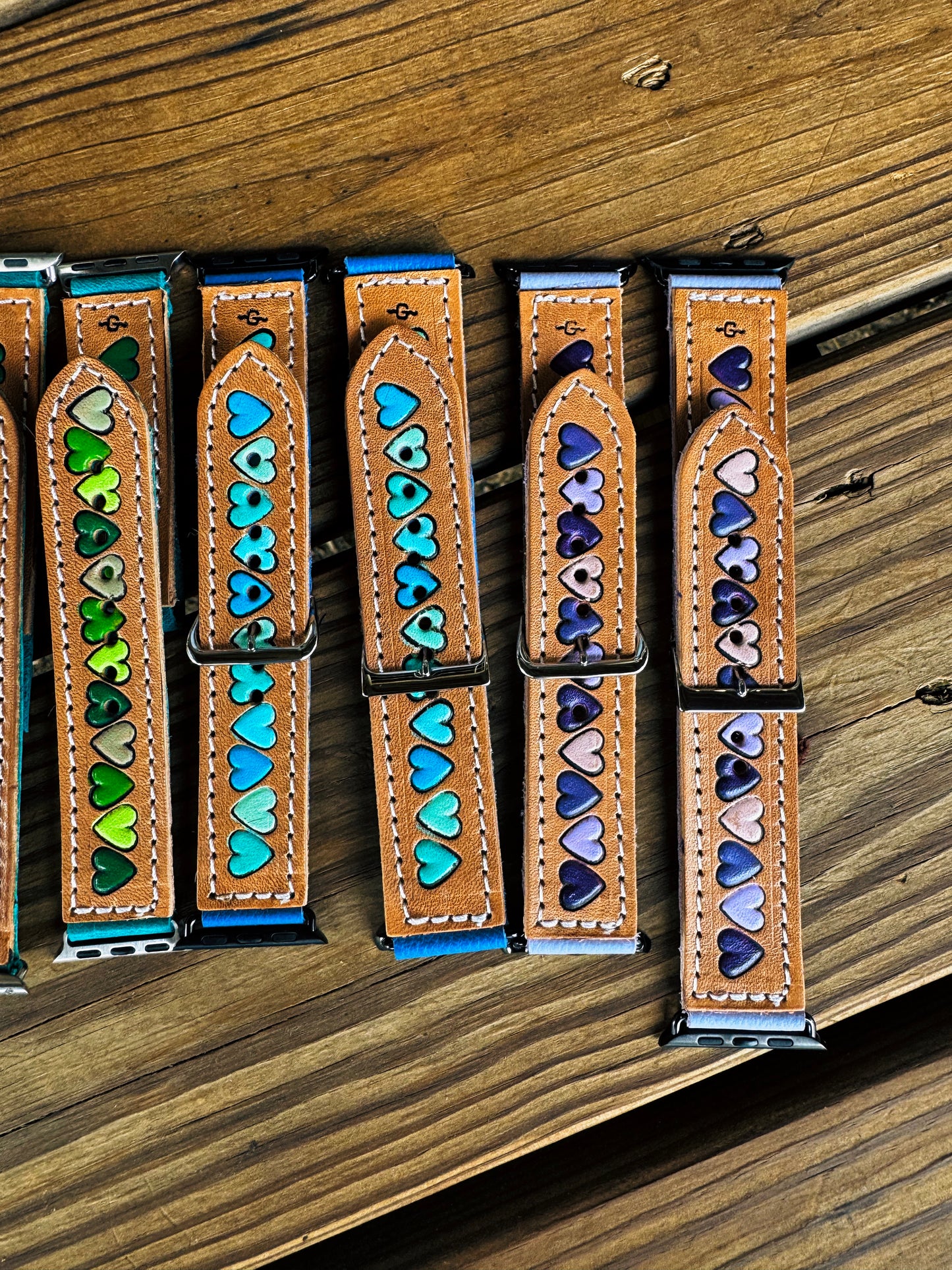 Stamped Heart Watchbands