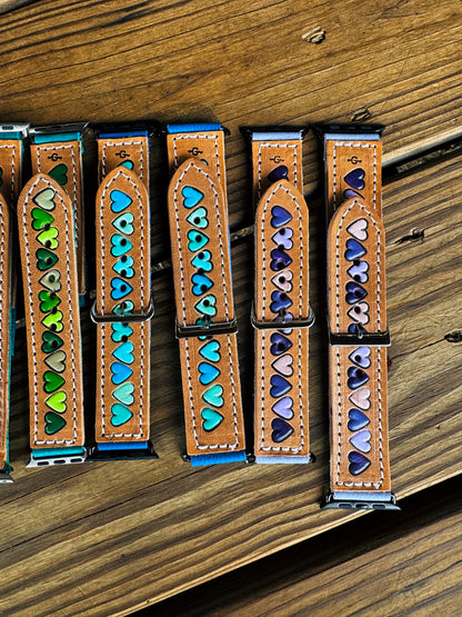 Stamped Heart Watchbands