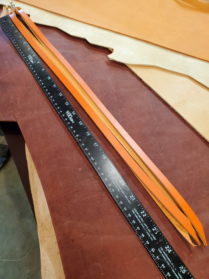 Orange Latigo Saddle Strings (Pair)