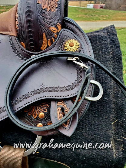 Black Latigo Saddle Strings (Pair)