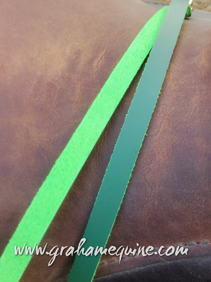 Green Latigo Saddle Strings (Pair)