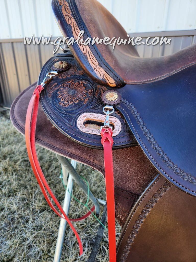 Red Latigo Saddle Strings (Pair)