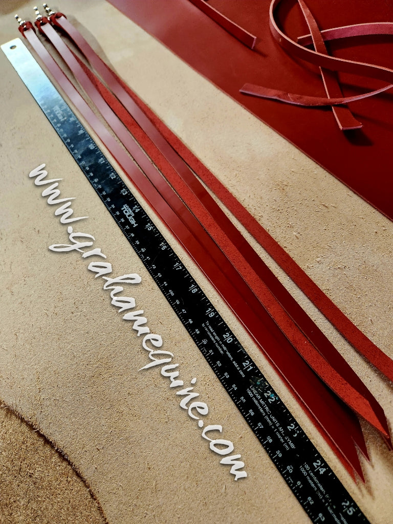 Red Latigo Saddle Strings (Pair)