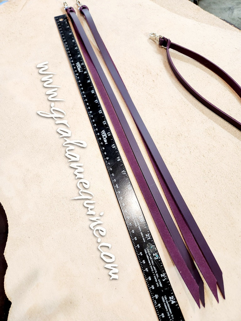Dk. Purple Latigo Saddle Strings (Pair)