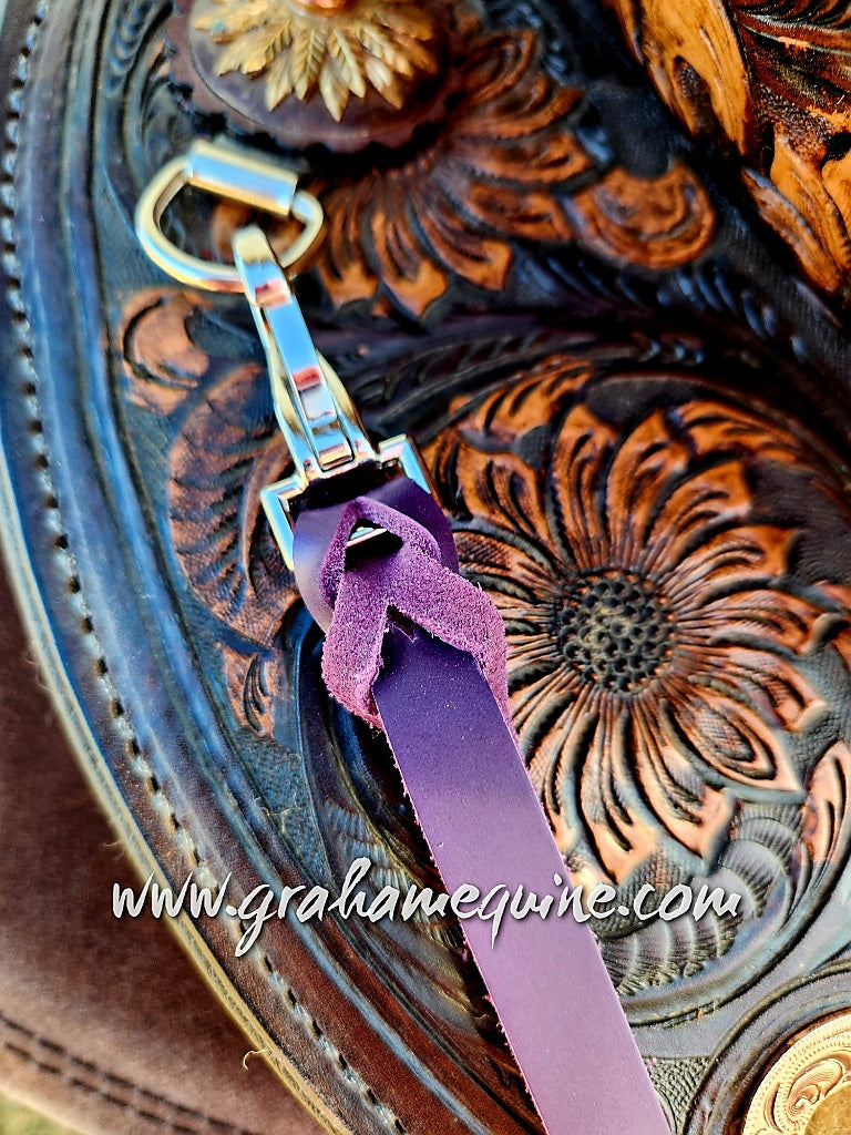 Dk. Purple Latigo Saddle Strings (Pair)