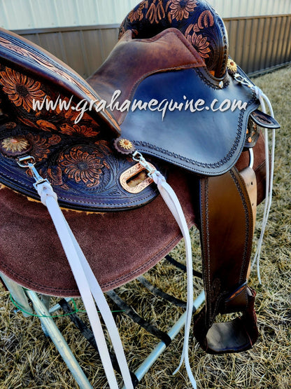 White Latigo Saddle Strings (Pair)