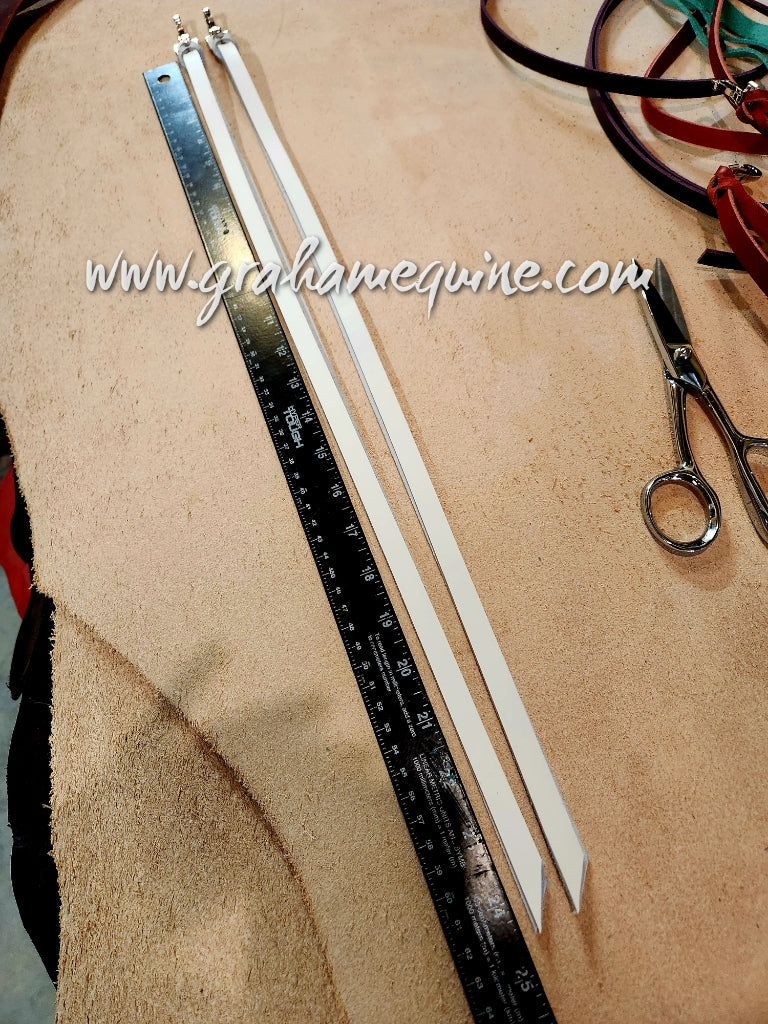 White Latigo Saddle Strings (Pair)