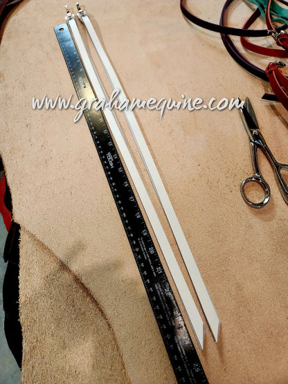 White Latigo Saddle Strings (Pair)
