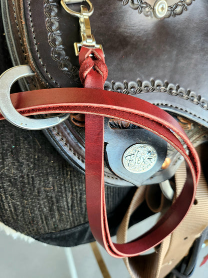 Burgundy Latigo Saddle Strings (Pair)