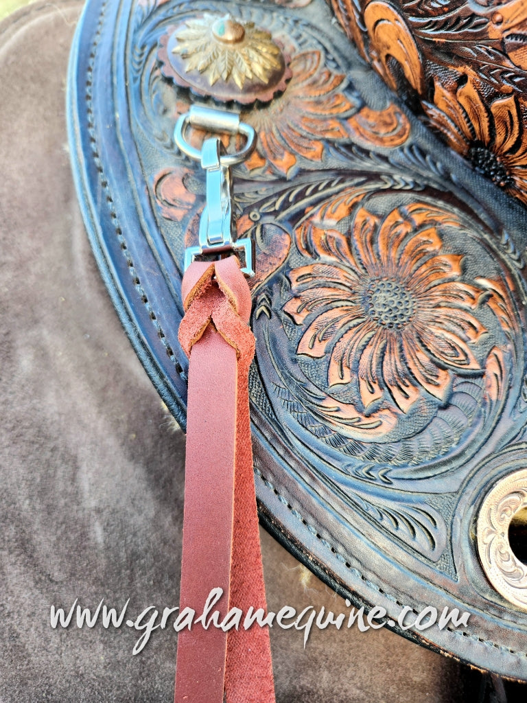 Chestnut Latigo Saddle Strings (Pair)