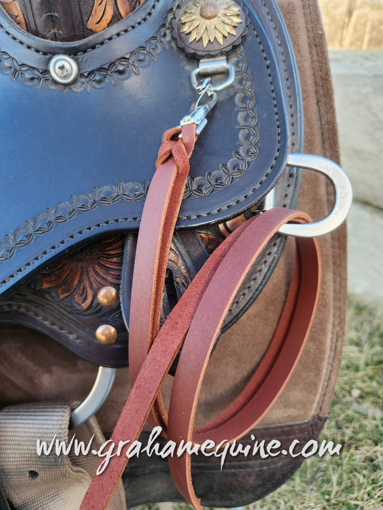 Chestnut Latigo Saddle Strings (Pair)