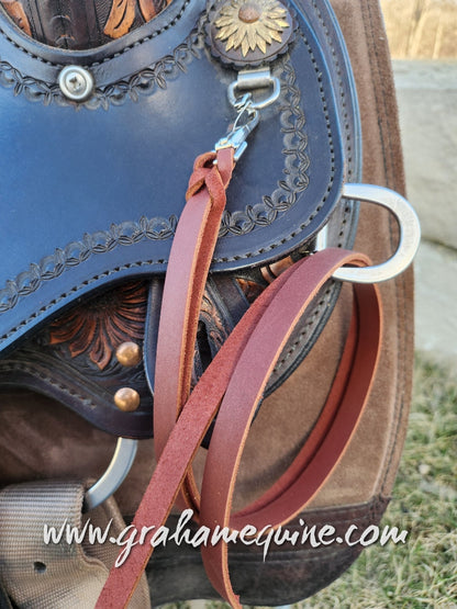 Chestnut Latigo Saddle Strings (Pair)